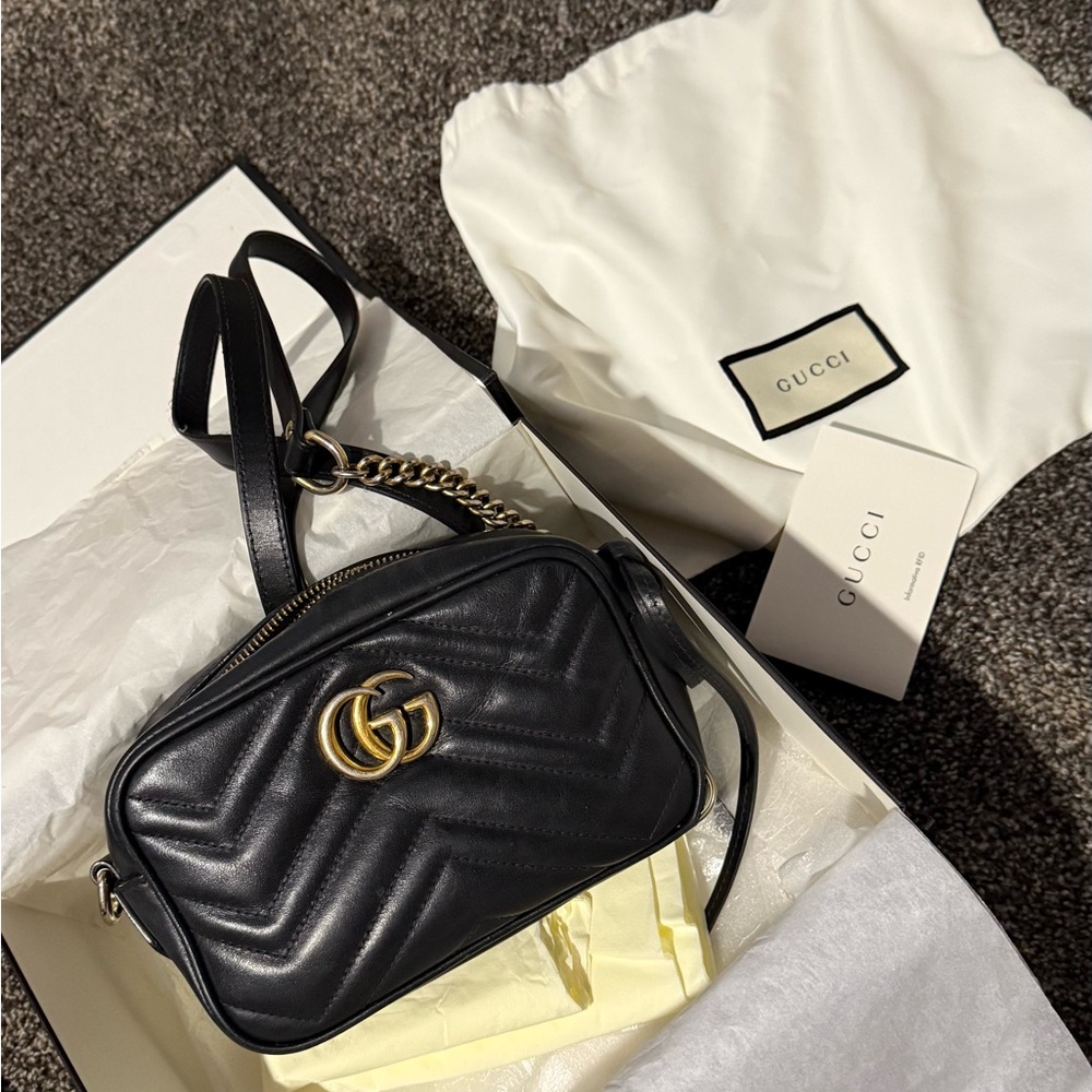 Gucci Black Leather Crossbody Bag